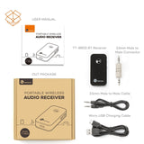 TaoTronics Bluetooth Receiver/Car Kit, Portable Wireless Audio Adapter 3.5mm Aux Stereo Output (Bluetooth 4.2, A2DP, Built-in Microphone)