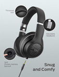 Tribit XFree Tune Bluetooth Headphones Over Ear - Wireless Headphones 40 Hrs Playtime, Hi-Fi Stereo Sound with Rich Bass, Soft Earmuffs, Black