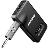Mpow BH129 Bluetooth Receiver for Car Hands-Free Calls, Better Music Quality with CSR Chip,15 Hours Long Playing Time Bluetooth Adapter Black