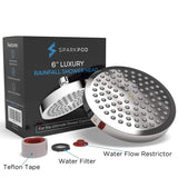 SparkPod Shower Head - High Pressure Rain - Luxury Modern Chrome Look - Easy Tool Free Installation - The Perfect Adjustable Replacement