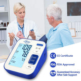 Blood Pressure Monitor Upper Arm, LOVIA Accurate Automatic Digital BP Machine for Home Use with Cuff 22-40cm, 2×120 Sets Memory, LCD Backlight