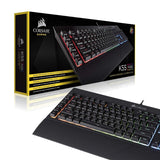Corsair K55 RGB Gaming Keyboard - Quiet & Satisfying LED Backlit Keys - Media Controls - Wrist Rest Included – Onboard Macro Recording