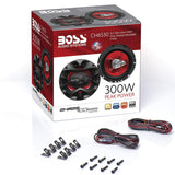 BOSS Audio Systems CH6530 Car Speakers - 300 Watts of Power Per Pair and 150 Watts Each, 6.5 Inch, Full Range, 3 Way, Sold in Pairs, Easy Mounting