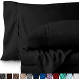 Bare Home Twin Sheet Set - 1800 Ultra-Soft Microfiber Bed Sheets - Double Brushed Breathable Bedding - Hypoallergenic –  Deep Pocket (Twin, Black)