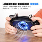 Pubg Mobile Controller with Cooling Fan 5200mah Power Bank, Mobile Gaming Trigger for PUBG/Fortnite/Rules of Survival, Phone Controller (Black)