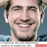 Bluetooth Headphones, VEATOOL 5.0 Binaural Call True Wireless Earbuds 20H Playtime HD Stereo Bass Sound Mini in Ear Bluetooth Earphones