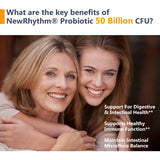NewRhythm Probiotics 50 Billion CFU 20 Strains, 60 Veggie Capsules, Targeted Release Technology, Stomach Acid Resistant, No Need for Refrigeration