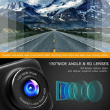 APEMAN 1440P&1080P Dual Dash Cam FHD Front and Rear Camera for Cars, Support 128GB max, Driving Recorder with IR Sensor Night Vision,Motion Detection