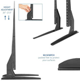 Universal LCD Flat Screen TV Table Top VESA Mount Stand Black | Base fits 22" to 65"