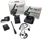 BaoFeng BF-F8HP (UV-5R 3rd Gen) 8-Watt Dual Band Two-Way Radio (136-174MHz VHF & 400-520MHz UHF)