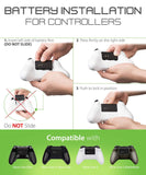 Fosmon Dual Controller Charger Compatible with Xbox One, One X, One S, (Dual Slot) High Speed Docking Charging Station with 2X Battery Packs (Black)