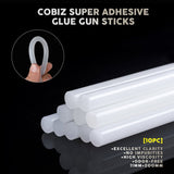 Hot Glue Gun, Cobiz Full Size (Not Mini) 60/100W Dual Power High Temp Heavy Duty Melt Glue Gun Kit with 10 Pcs Premium Glue Sticks(0.43'' x 8")
