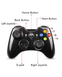 EasySMX 2.4G Wireless Controller for PS3, PC Gamepads with Vibration Fire Button Range up to 10m Support PC (Black)