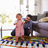 RenFox Kids Musical Mats, Music Piano Keyboard Dance Floor Mat Carpet Animal Blanket Touch Playmat Early Education Toys (43.3x14.2in)
