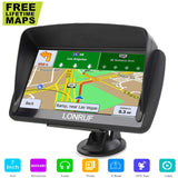Car GPS Navigation, LONGRUF 7 inch 8GB&256MB GPS Navigation System,Spoken Turn- to-Turn Traffic Alert Vehicle Car GPS, (Free Update Lifetime Map)