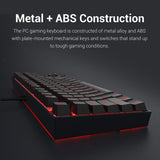 Redragon K552 Mechanical Gaming Keyboard Compact 87 Key Mechanical Computer Keyboard KUMARA USB Wired Cherry MX Blue  (Black RED LED Backlit)