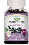 Nature's Way Sambucus Elderberry Kid's Gummies Herbal Supplements, 60 Count | Black Elderberry |Vitamin C | Zinc |
