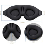 Sleep Eye Mask for Men Women, 3D Contoured Cup Sleeping Mask & Blindfold with Ear Plug Travel Pouch-black