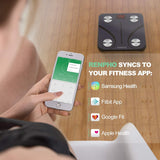 RENPHO Bluetooth Body Fat Scale, Weight Scale Digital Bathroom Smart Body Composition Analyzer Wireless BMI Scale Health Monitor, 396 lbs/180kg