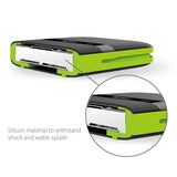 Silicon Power 2TB Rugged Portable External Hard Drive Armor A60, Shockproof USB 3.0 for PC, Mac, Xbox and PS4, Black Green