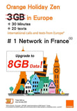 Orange Holiday Europe - 3GB Internet Data in 4G/LTE (currently 8GB promotion