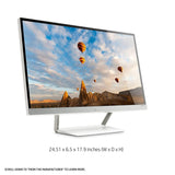 HP Pavilion 27-inch FHD IPS Monitor with LED Backlight (27xw, Snow White and Natural Silver)