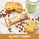 Quest Nutrition Chocolate Chip Cookie Dough Protein Bar, High Protein, Low Carb