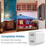 Spy Camera Wireless Hidden WiFi Camera with Remote Viewing, 2019 Newest Version 1080P HD Nanny Cam/Security Camera Support iOS/Android,White,No Audio