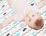 Pack n Play Stretchy Fitted Pack n Play Playard Sheet Set-Brolex 2 Pack Portable Mini Crib Sheets,Convertible Playard Mattress ，Elephant & Whale