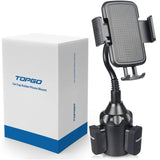 TOPGO [Upgraded] Cup Holder Phone Mount Universal Adjustable Gooseneck Cup Holder Cradle Car Mount