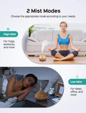 VicTsing Essential Oil Diffuser, 300ml Oil Diffuser with 7 Color Lights and 4 Timer, Aromatherapy Diffuser Cool Mist Humidifier BPA-Free -Wood Grain