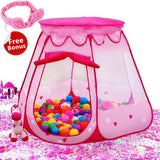 Le Papillon Pink Princess Tent Kids Ball Pit 1st Gift Toddler Girl Easy Pop Up Fold into a Carrying Case Play Tent Indoor & Outdoor Use.