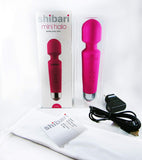 SHIBARI Mini Halo,The Original Compact Power Wand Massager, Wireless, 20x Multi-Speed Vibrations (Pink)