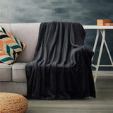 Bedsure Fleece Blanket Twin Size Black Lightweight Super Soft Cozy Luxury Bed Blanket Microfiber