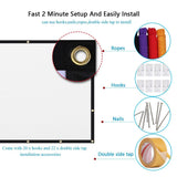 Mdbebbr 120 inch Projection Screen 16:9 HD Foldable Anti-crease Portable Projector Movies Screen