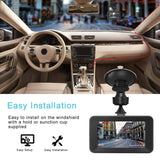 Dash Cam 1080P DVR Dashboard Camera Full HD 3" LCD Screen 170°Wide Angle, WDR, G-Sensor,Loop Recording Motion Detection Excellent Video Images(Black)