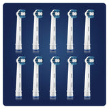 Genuine Original Oral-B Braun Precision Clean Replacement Rechargeable Toothbrush Heads (10 Count)