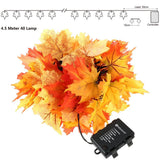Thanksgiving Decorations Lighted Fall Garland 14.7 Feet 40 LED Autumn Garland (Warm White)
