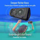 OontZ Angle 3 Ultra : Portable Bluetooth Speaker 14-Watts Deliver Bigger Bass and Hi-Quality Sound, 100ft Wireless Range, Play Two Together Black