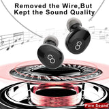 Bluetooth Headphones, VEATOOL 5.0 Binaural Call True Wireless Earbuds 20H Playtime HD Stereo Bass Sound Mini in Ear Bluetooth Earphones