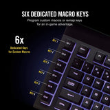 Corsair K55 RGB Gaming Keyboard - Quiet & Satisfying LED Backlit Keys - Media Controls - Wrist Rest Included – Onboard Macro Recording