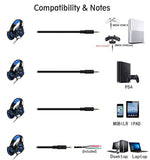 Beexcellent Gaming Headset for PS4 Xbox One PC Mac Controller Gaming Headphone with Crystal Stereo Bass Surround Sound, LED Light & Noise-Isolation