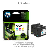 HP 952 | 3 Ink Cartridges | Cyan, Magenta, Yellow | L0S49AN, L0S52AN, L0S55AN