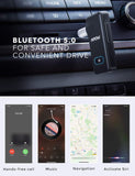 Mpow BH129 Bluetooth Receiver for Car Hands-Free Calls, Better Music Quality with CSR Chip,15 Hours Long Playing Time Bluetooth Adapter Black