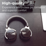 COWIN E7 Active Noise Cancelling Headphones Bluetooth Headphones with Microphone Deep Bass Wireless Headphones, Comfortable Protein Earpads, Black