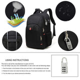 Travel Laptop Backpack,Extra Large Anti Theft College School Backpack for Men and Women with USB Charging Port