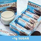 Quest Nutrition Cookies & Cream Protein Bar, High Protein, Low Carb, Gluten Free, Keto Friendly, 12 Count