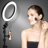 8" Selfie Ring Light with Tripod Stand & Cell Phone Holder for Live Stream/Makeup
