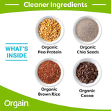 Orgain Organic Plant Based Protein Powder, Creamy Chocolate Fudge - Vegan, Low Net Carbs, Non Dairy, Gluten Free, Lactose Free, No Sugar Added