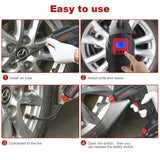 AUTSCA Air Compressor Electric Inflator Portable Air Compressor Low Noise Rechargeable Battery Handheld Emergency 12V 130PSI
